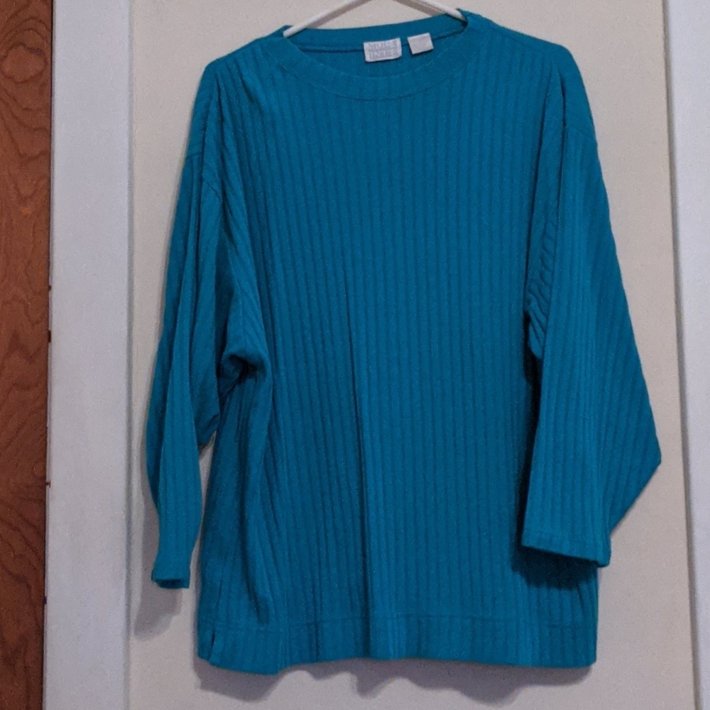 Vintage Cotton blend ribbed knit pullover top SP